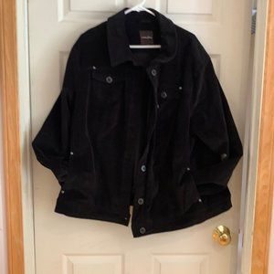 Cotton Ginny Black corduroy jacket plus size xl